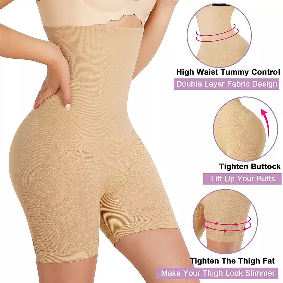 Lower Half Body Shaper Seamless High Waist Slimming Tummy Control Shapewear For Women (XXL Black)