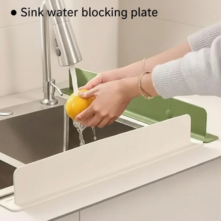 Silicone Sink Splash Guard With Suction For Kitchen And Bathroom – Flexible Water Splash Stopper For Faucets, Countertops And Daily Cleaning Protection (Random Color)