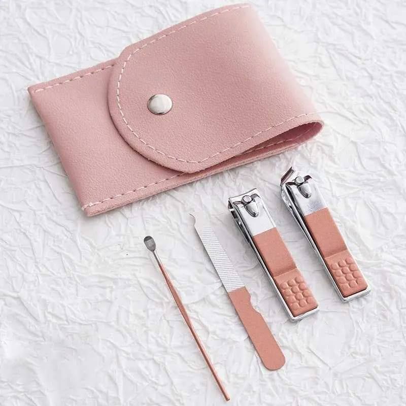 4pcs set Manicure Set for Men and Women Stainless Steel Earpick Nail Clippers Pedicure Nail Scissors Tools