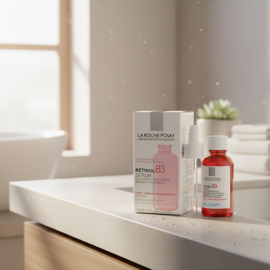 La Roche-Posay Retinol B3 Serum – Anti-Aging Renewal Serum with Pure Retinol, Niacinamide & Hydration for Sensitive Skin