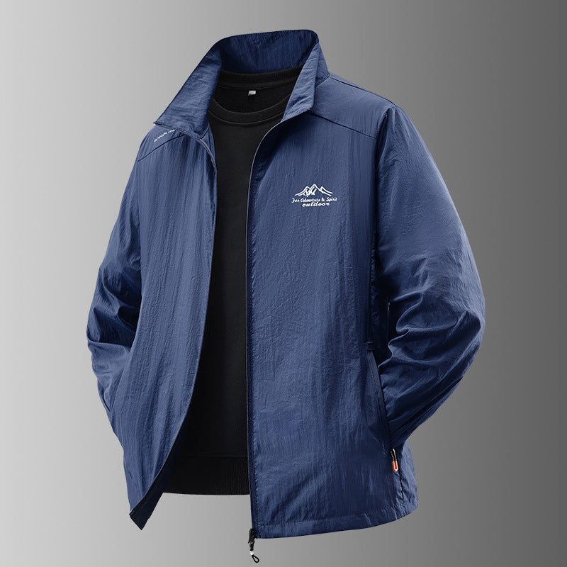 Ice Silk Sun Protection Clothing Men's Summer Outdoor Skin Clothing Quick-drying Ice Cool Sun Protection Clothing UV Protection Sports Jacket