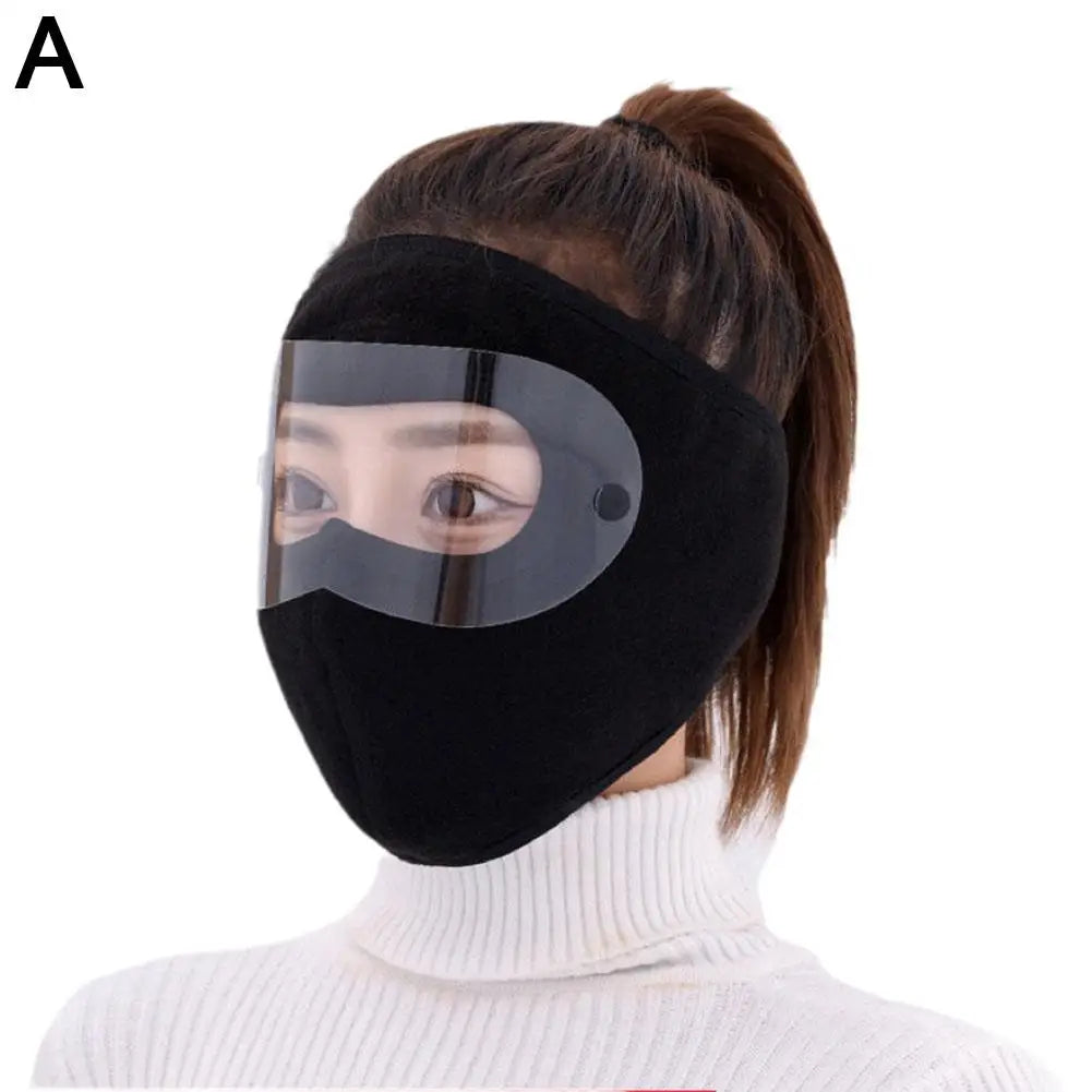 Windproof Anti Dust Full Face Masks Cycling Ski Breathable Masks Eye HD Anti Fog Goggles Hood Cover Winter Warm Hat Caps
