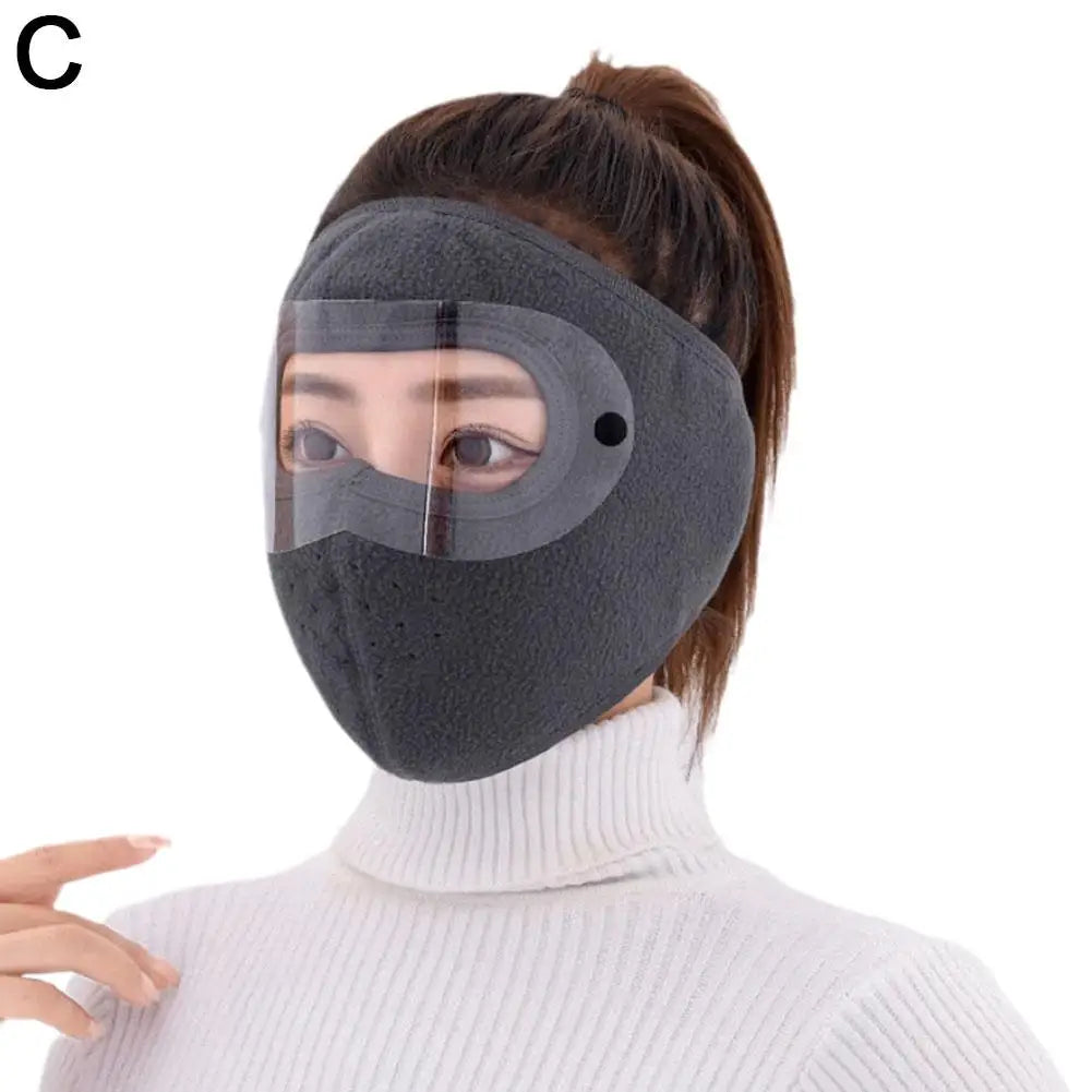 Windproof Anti Dust Full Face Masks Cycling Ski Breathable Masks Eye HD Anti Fog Goggles Hood Cover Winter Warm Hat Caps