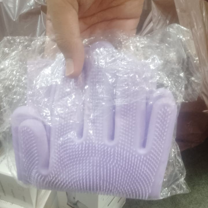 Silicone Dishwashing Gloves Durable Quality Comfortable Grip Reliable Performance Easy Cleaning (Random Colors)