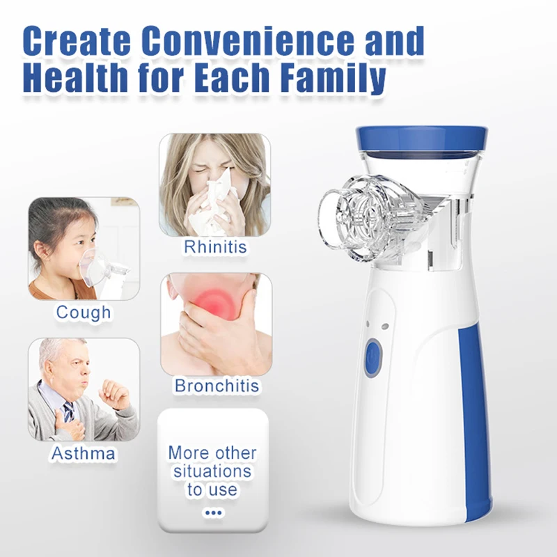 Portable Nebulizer For Asthma – Compact Inhaler Nebulizer Machine For Kids And Adults | Medical Grade Steam Therapy Device For Easy Breathing Relief