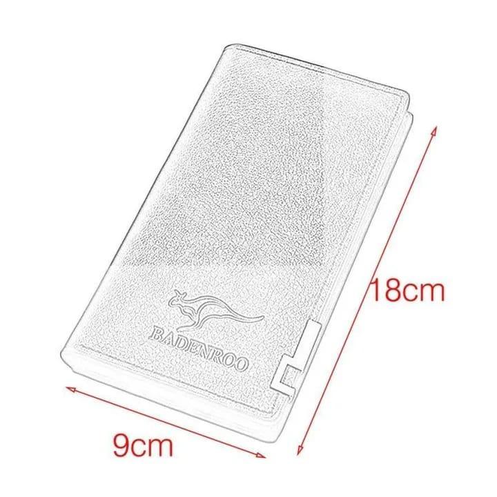 Kangro Ultra Slim Long Purse Wallet For Men With Stylish Design Durable Leather Easy Carrying And Everyday Use - Black