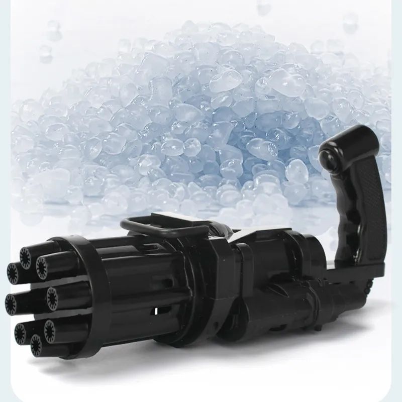 Kids Automatic Bubble Gatling Gun Summer Soap Water Bubble Machine Bubble Machine Gun Indoor Outdoor Toy Gift for Children