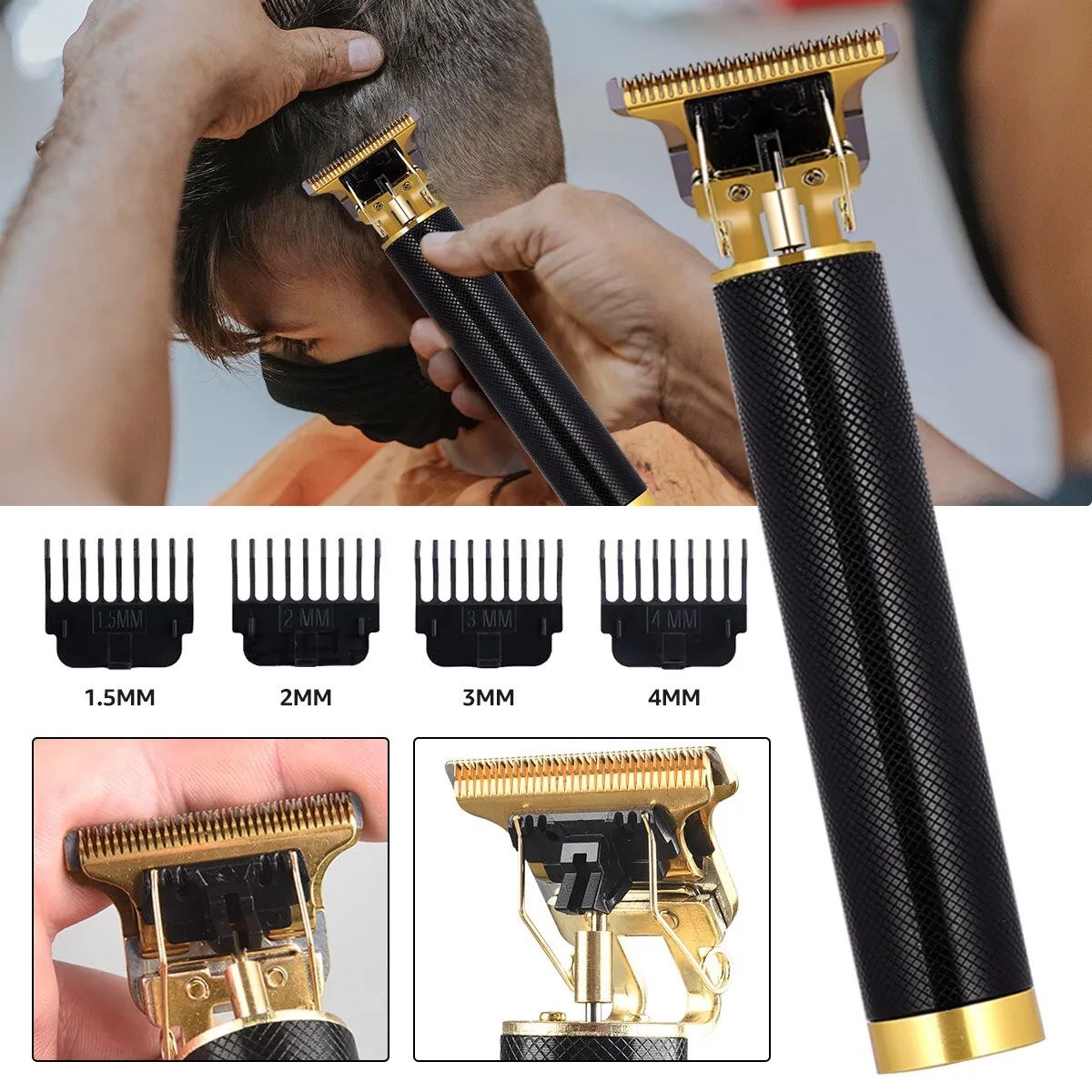 Black Color Rechargeable T9 Trimmer & Electric Hair Clipper, Beard Trimmer