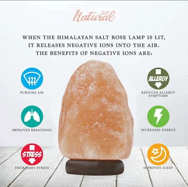 Salt Lamp USB Himalayan for Home Decor Natural Pink Rock Salt Lamp Night Light with Salt Lamp Bulb for Asthma and Allergy Relief Air Purifying Crystal Lamp to Clean Room Atmosphere and Improve Air Quality